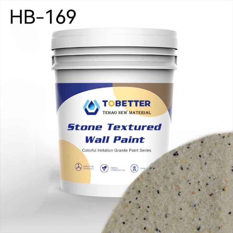 HB-169 สีหินตกแต่งภายนอก ภายนอกแทนสีแคริลิก